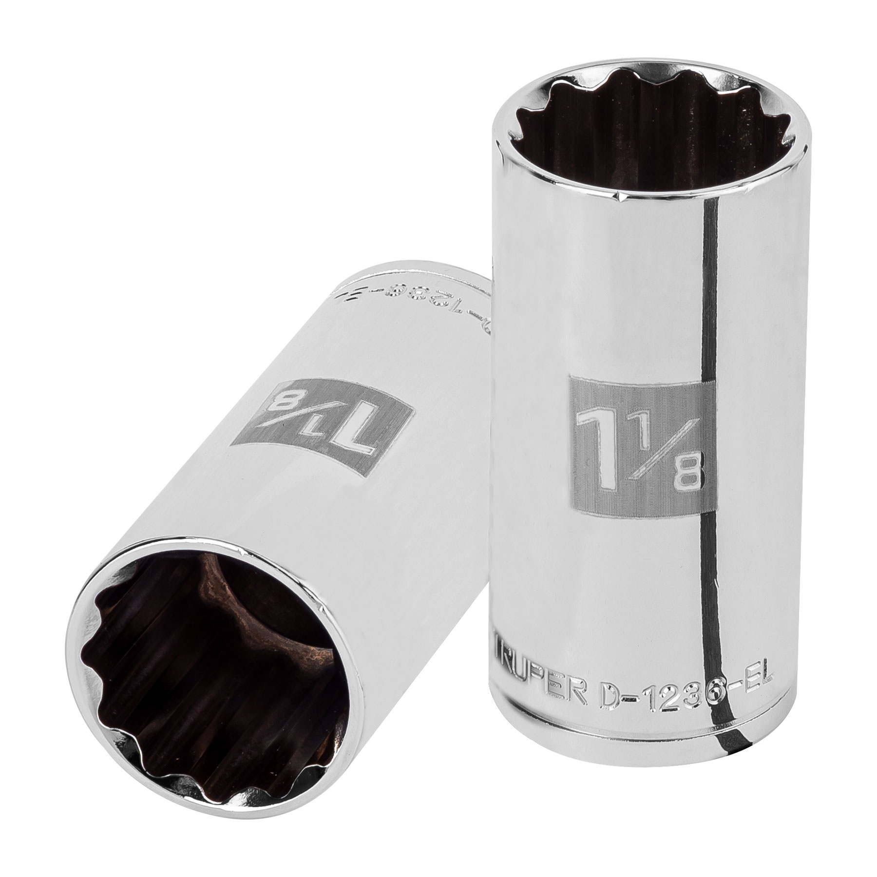 Copa Estándar Larga 1.1/8″ De 12 Puntas, Cuadrante De 1/2″ Truper (D-5336-E)