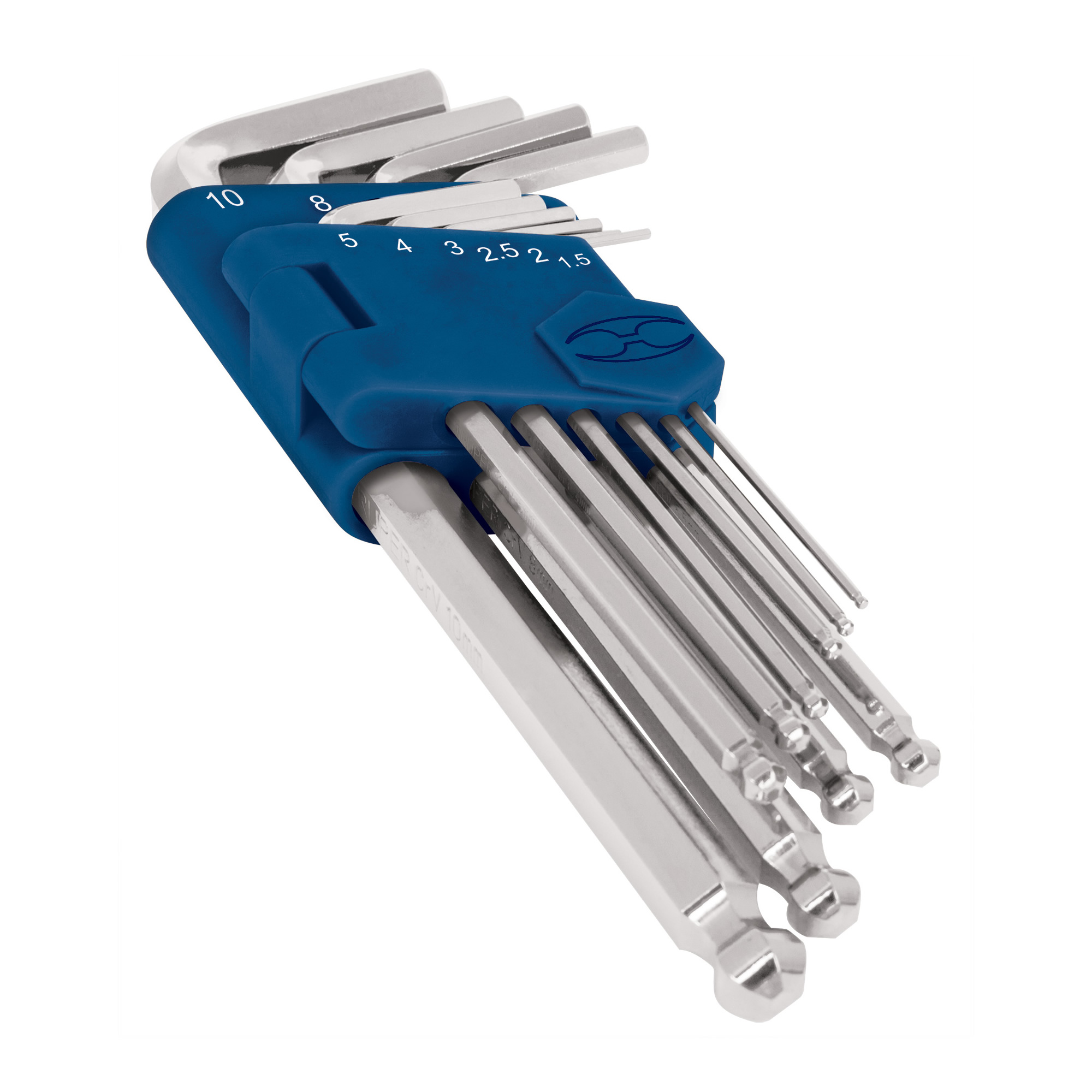 Juego De 10 Llaves Bristol Largas Punta Bola Métricas Truper (ALLX-10M)