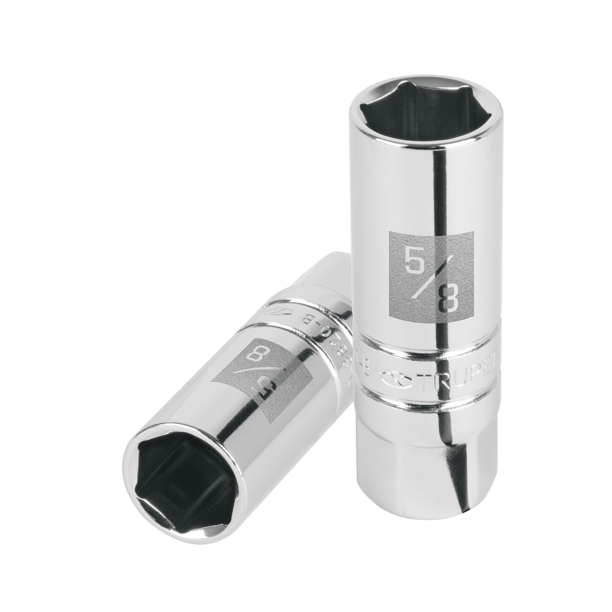 Copa Estándar Para Bujías 5/8″, 6 Puntas, Cuadrante 3/8″ Truper (D-5220-50)