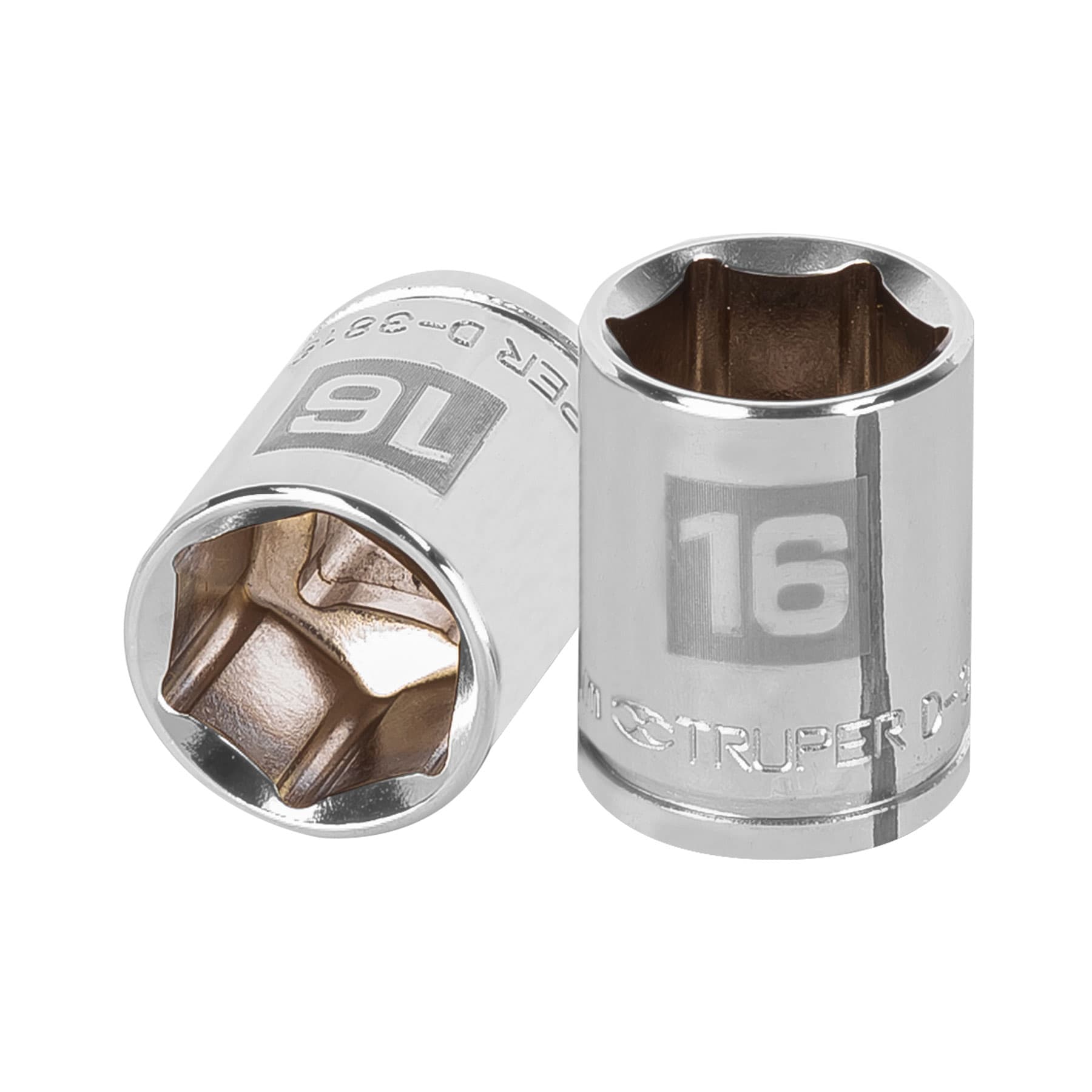 Copa Estándar 16 Mm De 6 Puntas, Cuadrante De 3/8″ Truper (D-5216-HM)