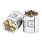 Copa Estándar 19 Mm De 6 Puntas, Cuadrante De 3/8″ Truper (D-5219-HM)