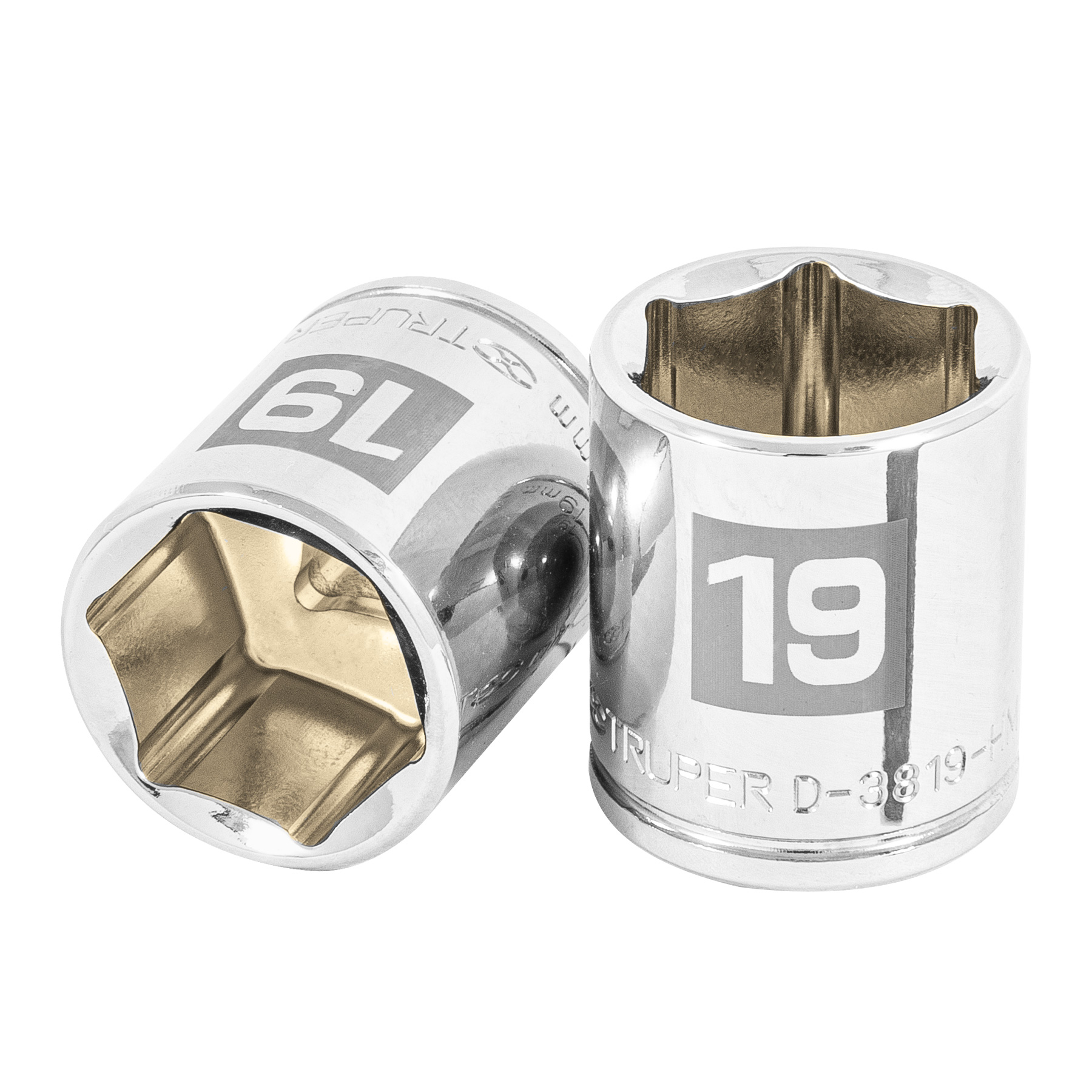 Copa Estándar 19 Mm De 6 Puntas, Cuadrante De 3/8″ Truper (D-5219-HM)