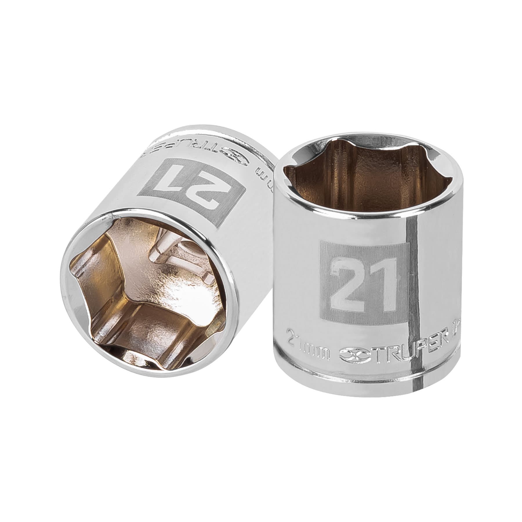 Copa Estándar 21 Mm De 6 Puntas, Cuadrante De 3/8″ Truper (D-5221-HM)