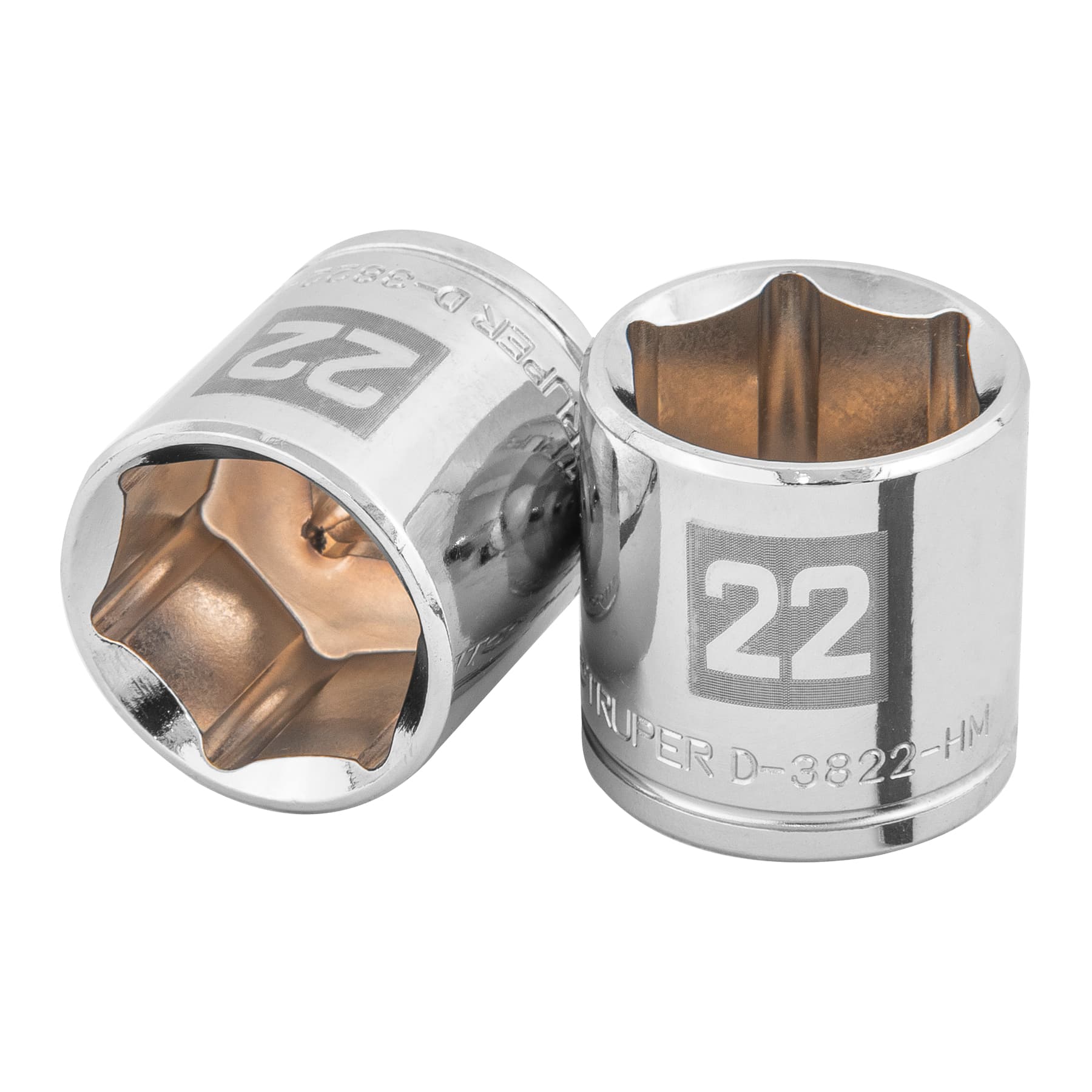 Copa Estándar 22 Mm De 6 Puntas, Cuadrante De 3/8″ Truper (D-5222-HM)