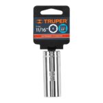 Copa Estándar Larga 11/16″ De 6 Puntas, Cuadrante De 3/8″ Truper (D-5022-H) - Imagen 2