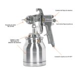 Pistola Para Pintar Hvhp De 1000 Ml, Tobera De 1.8 Mm Truper (PIPI-310) - Imagen 2