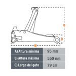 Gato Hidráulico Tipo Zorra De 11 Movimientos, 3.5 Toneladas Truper (GAPRO-3.5PB) - Imagen 2