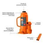 Gato Botella 12 Toneladas Para Uso Vertical Y Horizontal Truper (GAT-12) - Imagen 2