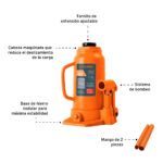 Gato Botella 16 Toneladas Para Uso Vertical Y Horizontal Truper (GAT-16) - Imagen 2