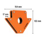 Escuadra Magnética De 4″ Protector De Nylon, Soporta 22 Kg Truper (ESM-4) - Imagen 2