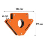 Escuadra Magnética De 5″ Protector De Nylon, Soporta 34 Kg Truper (ESM-5) - Imagen 2