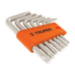 Juego De 7 Llaves Torx Cortas, Incluye Estuche Organizador Truper (TORX-7C)