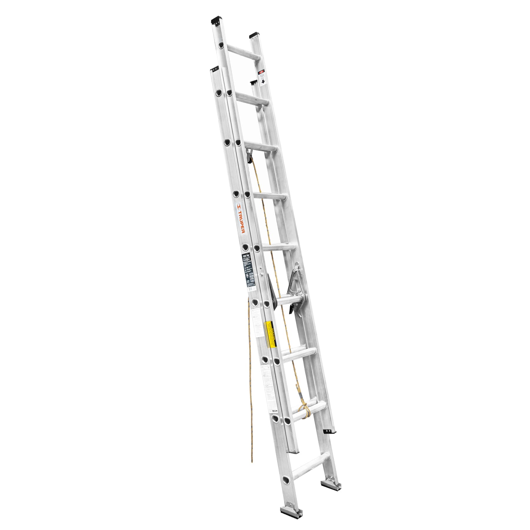 Escalera De Extensión Tipo 3, Tolerancia 150 Kg 16 Peldaños Truper (ESE-16)