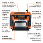 Cepillo Portátil De Mesa 12.1/2″, 1.600 W Con Accesorios Truper (CEP-12) - Imagen 2