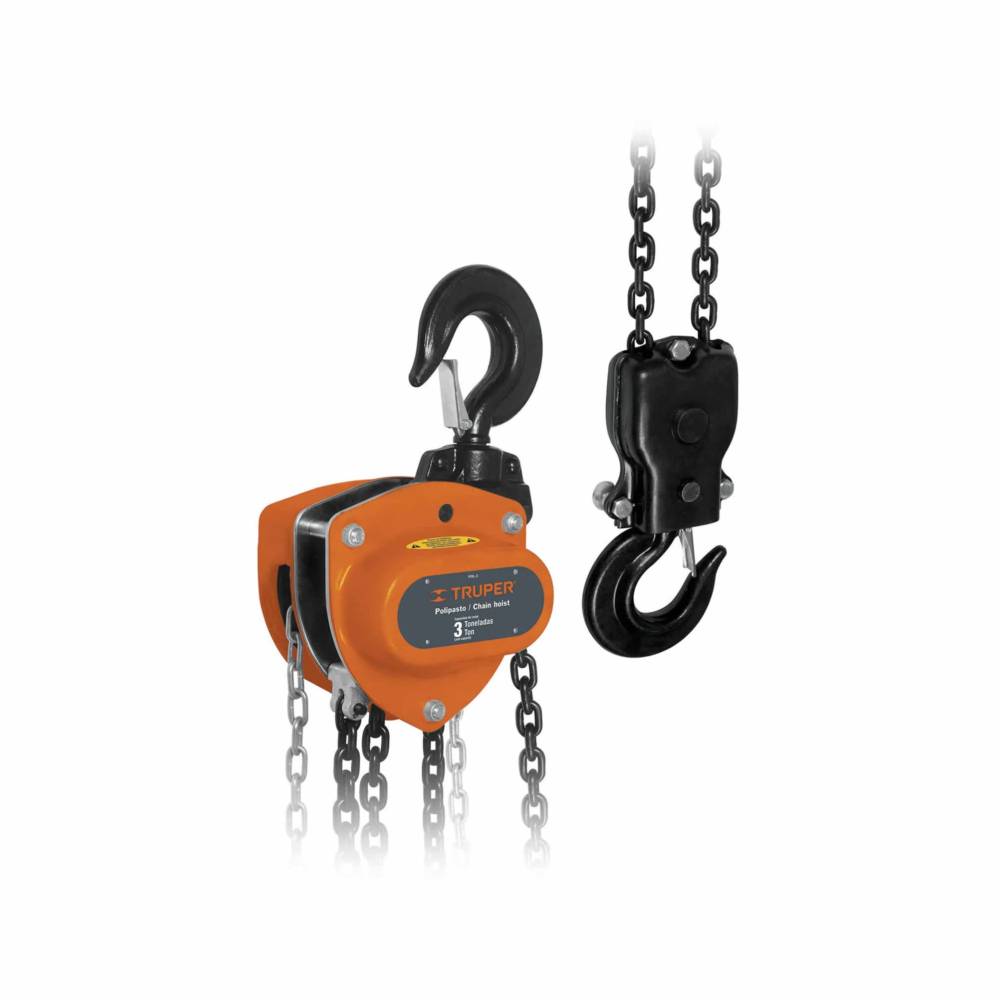 Diferencial Industrial De 3 Toneladas, Cadena 6.70 Metros Truper (POL-3)