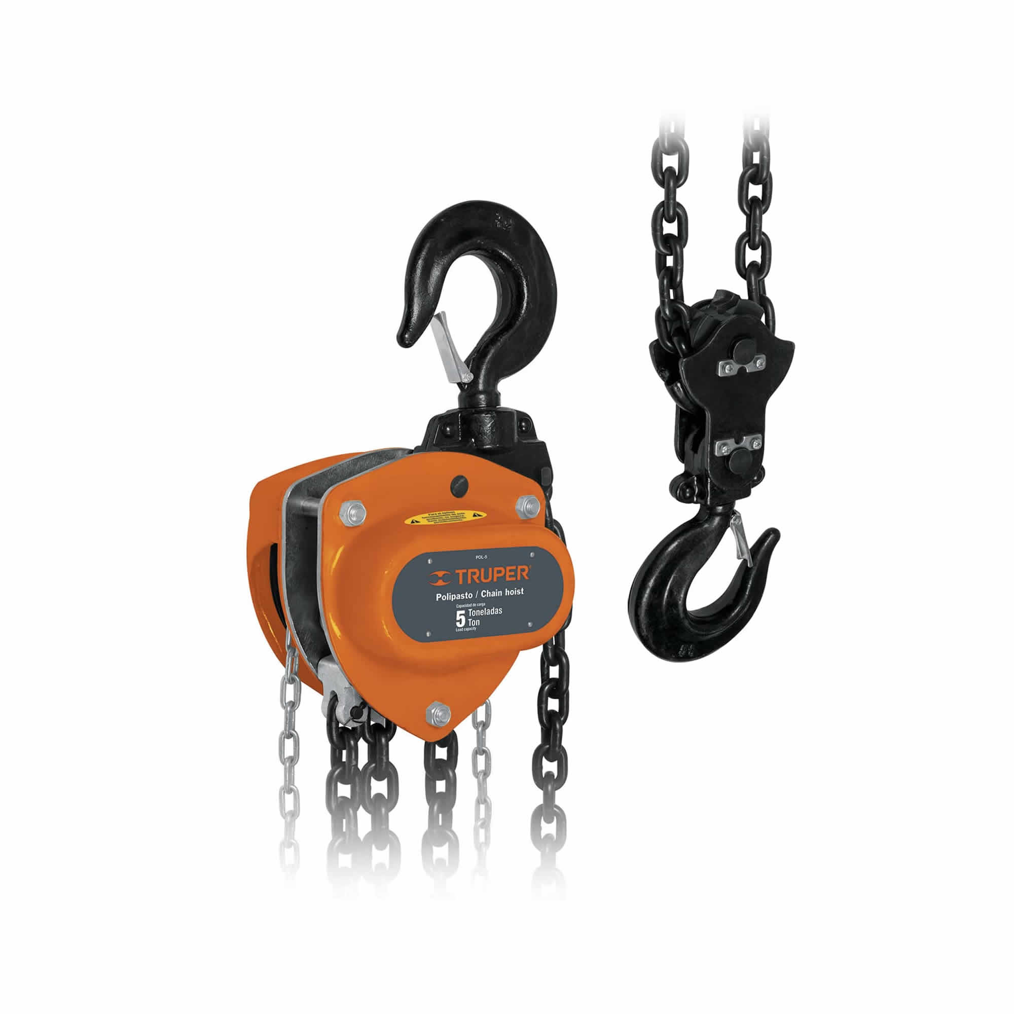 Diferencial Industrial De 5 Toneladas, Cadena 6.80 Metros Truper (POL-5)