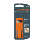 Paquete 5 Cuchillas Bisturí Exacto Tipo Navaja Ancho 19 mm Truper (REP-NM-5) - Imagen 2