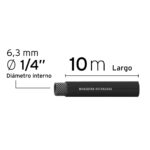 Manguera Para Compresor De Caucho 10 M, 1/4″ Npt, 300 Psi Truper (MAN-AP-10-1/4) - Imagen 2