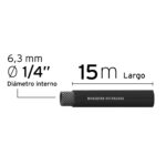 Manguera Para Compresor De Caucho  15 M, 1/4″ Npt, 300 Psi Truper (MAN-AP-15-1/4) - Imagen 2