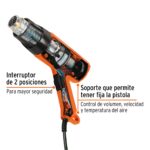Pistola De Calor Profesional De 1.500 W, 2 Temperaturas Truper (PISCA-A2) - Imagen 2