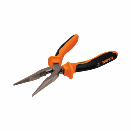 Alicate De Punta Larga Industrial De 8″, Comfort Grip Truper (T203-8X)