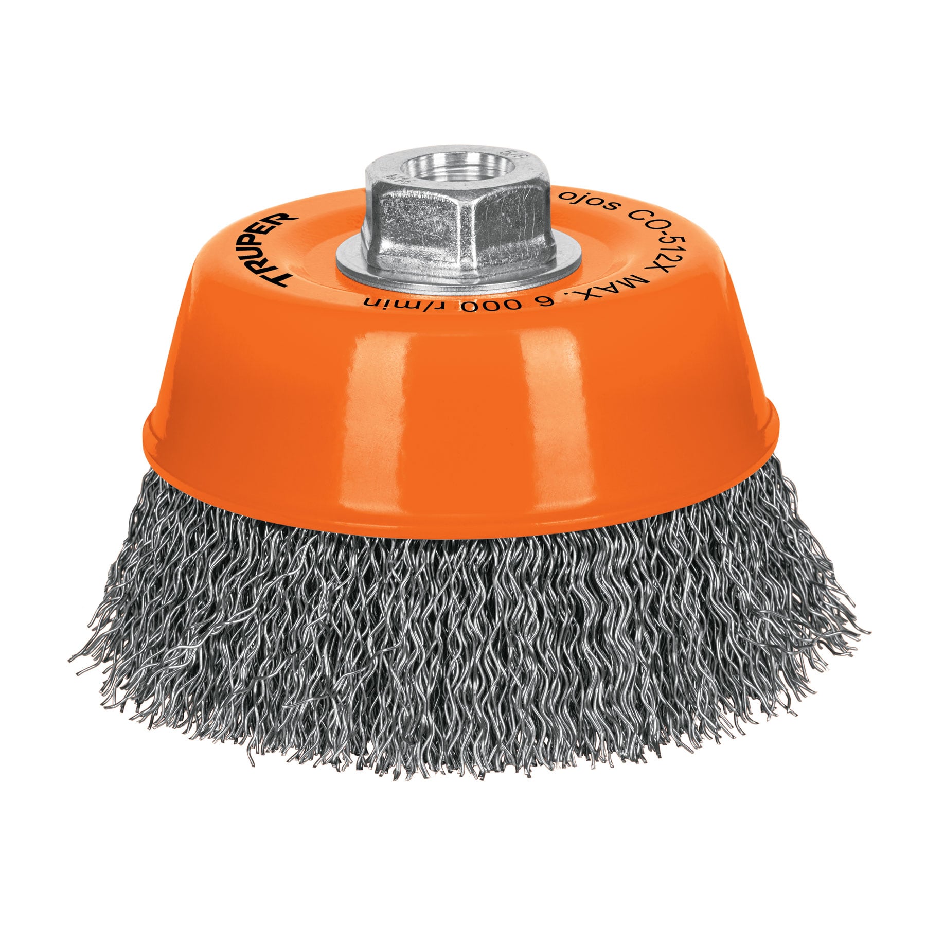 Grata Copa De Alambre Ondulado Grueso De 5″, Eje 5/8 – 11 Truper (CO-512X)