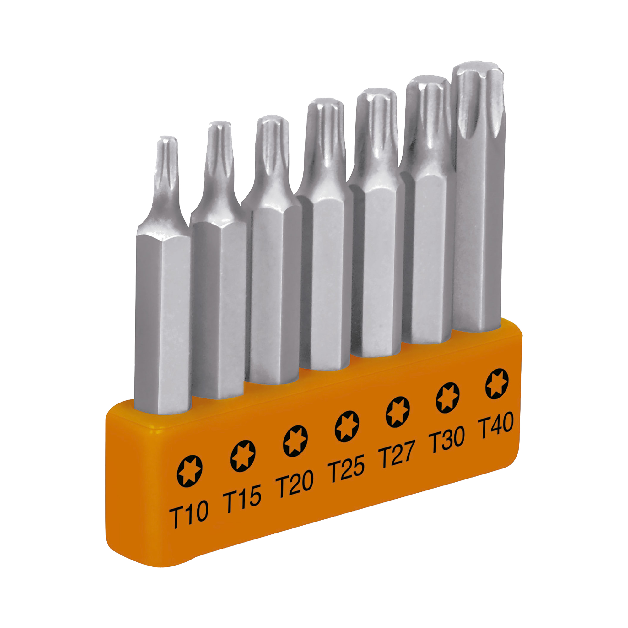 Juego De 7 Puntas Torx Sin Pin De Seguridad, Largo De 2″ Truper (P7-25T)