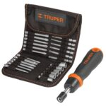 Juego De Puntas Y Copas Con Destornillador Ratchet 24 Piezas Truper (JDM-26)