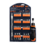 Destornillador Tipo Ratchet Con Puntas Y Copas 58 Piezas Truper (JDM-58) - Imagen 2