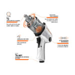 Pistola De Impacto Industrial De 1/2″, Accesorios Incluidos Truper (TPN-734H-2K) - Imagen 2