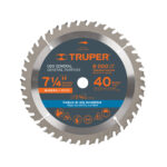 Disco Sierra Madera de 7.1/4″, Centro 5/8″, 40 Dientes Truper (ST-740) - Imagen 2