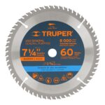 Disco Sierra Madera De 7.1/4″, Centro 5/8″, 60 Dientes Truper (ST-760)