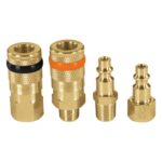 Set De 4 Conectores Y Acoples Rápidos Neumáticos De Latón Truper (CORAL-4)