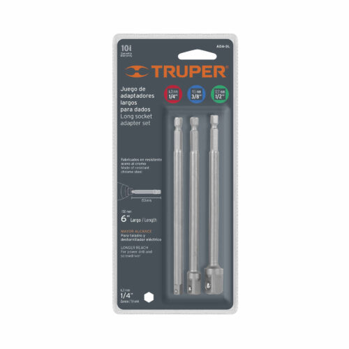 Juego De 3 Adaptadores Para Copas De 6″, Uso Industrial Truper (ADA-3L) - Imagen 2