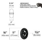 Rueda o Llanta Antipinchazo de 16″ x 4″ para Carretilla Truper (RN-X) - Imagen 2