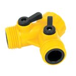 Conector Tipo Y Para Llave De Agua, Plástico Con Válvulas Pretul (AD-2P)