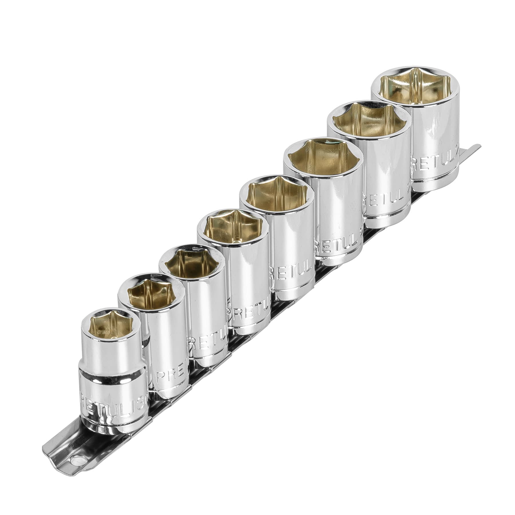 Juego De 8 Copas Desde 13 Mm Hasta 24 Mm, Cuadrante 1/2″ Pretul (JD-1/2X9MM-P)