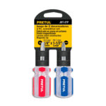 Juego De 2 Mini Destornillares De 1/4″, Mango De Pvc Pretul (JDT-2TP) - Imagen 2