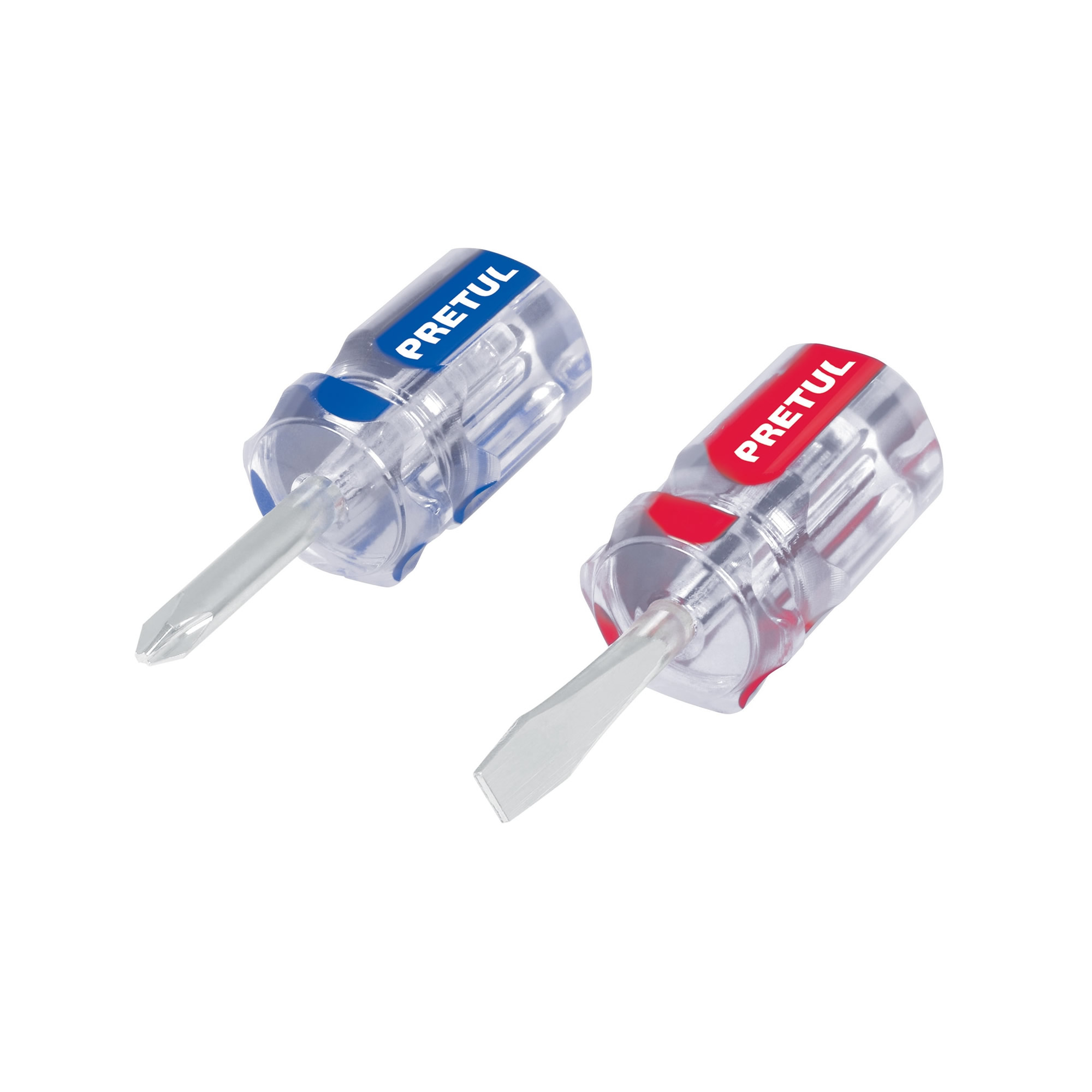 Juego De 2 Mini Destornillares De 1/4″, Mango De Pvc Pretul (JDT-2TP)