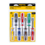 Juego De 7 Destornillares De Pvc Con Copa 3/16″ A 1/2″ Pretul (DJ-7P) - Imagen 2