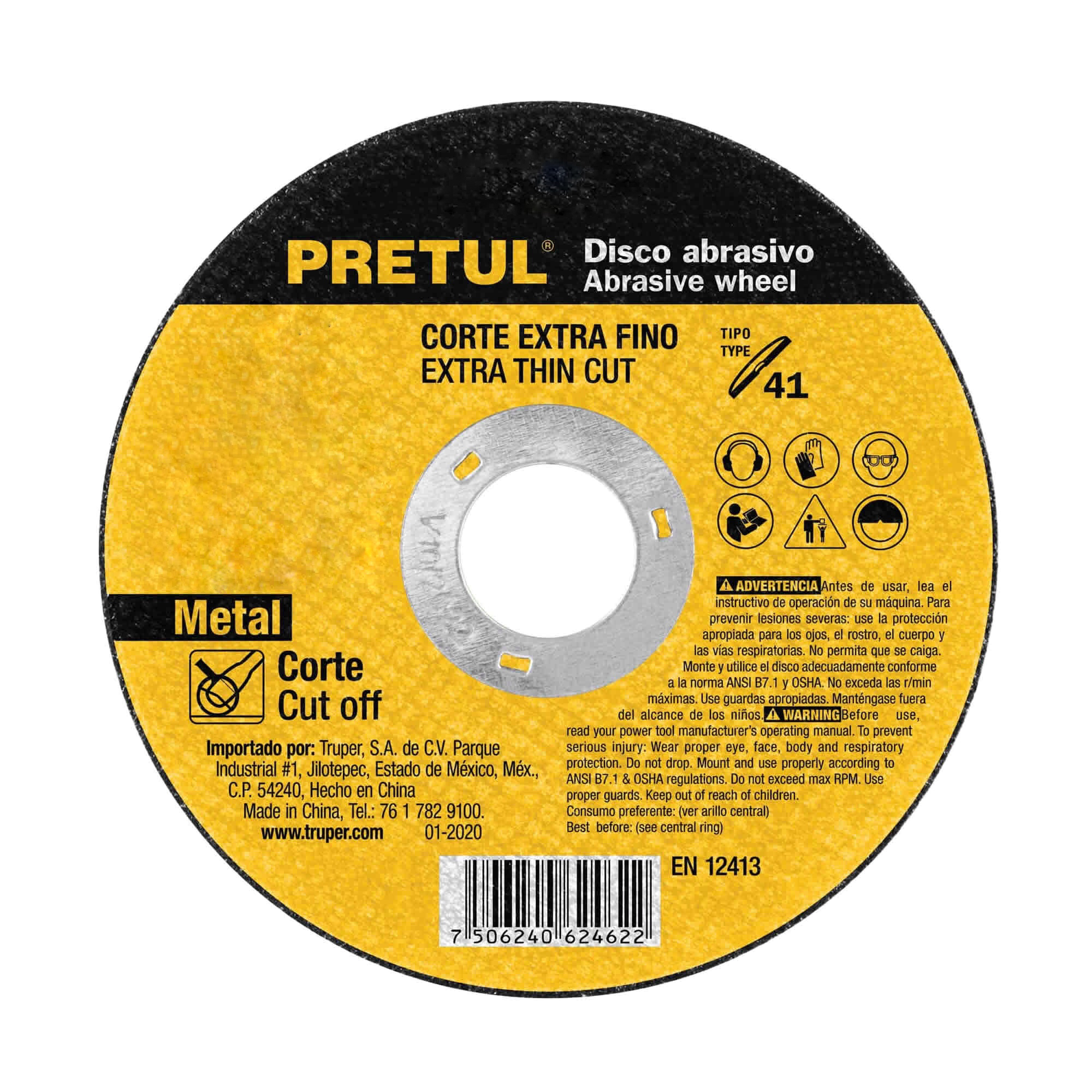 Disco Corte Extrafino De Metal De 7″, Uso General Pretul (DICOF-7020P)