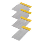 Set De 4 Raspadores Con Hojas De Acero De Alta Flexibilidad Pretul (CUÑ-4P)