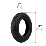 Llanta Para Carretilla Neumática Reforzada De 14″ X 3″ Pretul (N-P) - Imagen 2