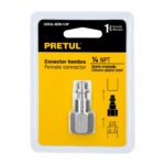 Conector Rápido Cromado De 1/4 Npt Para Compresor, Hembra Pretul (CORAL-HEM-1/4P)