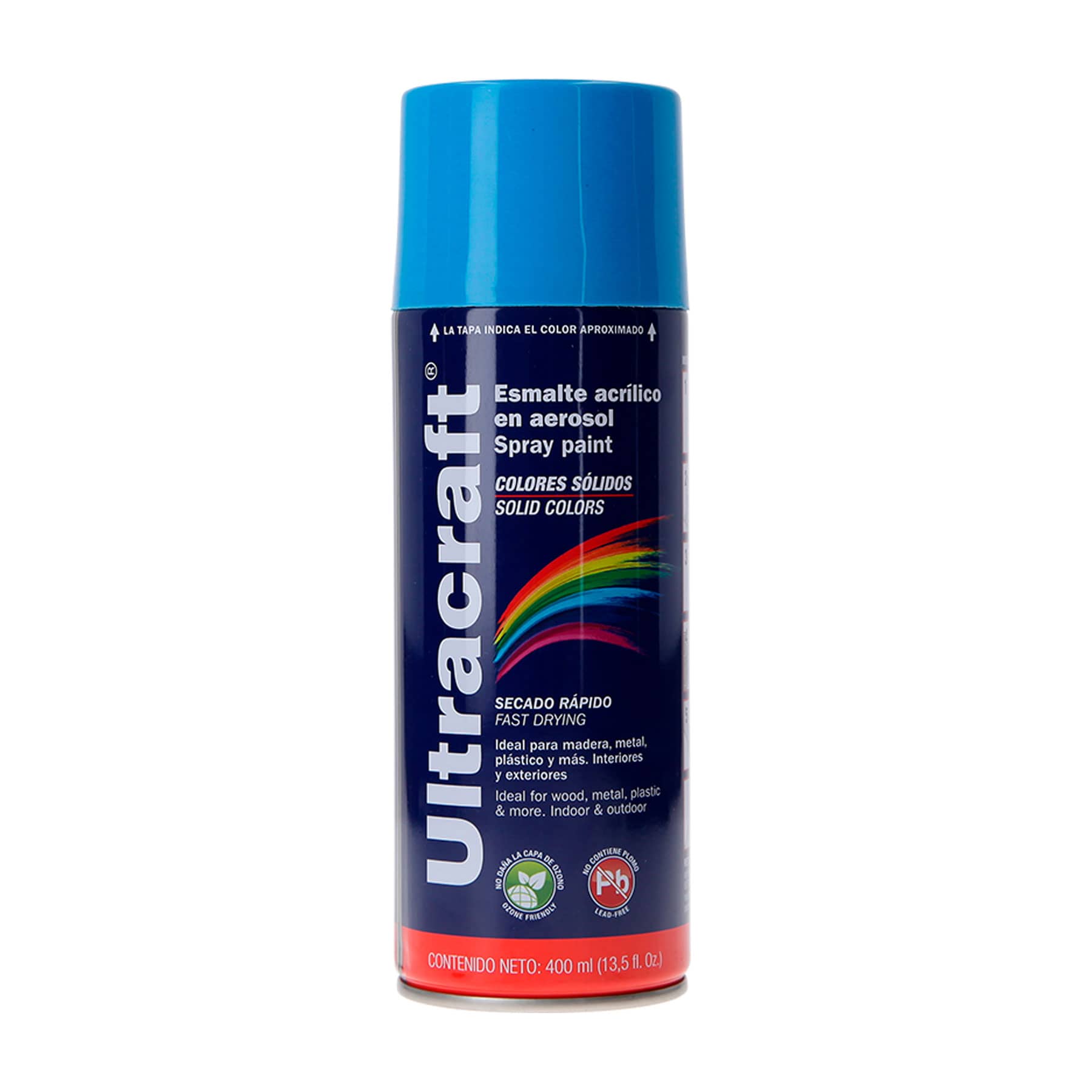 Pintura Azul Claro En Aerosol De 400 Ml, Secado Rápido Ultracraft (PA-AZ-U)