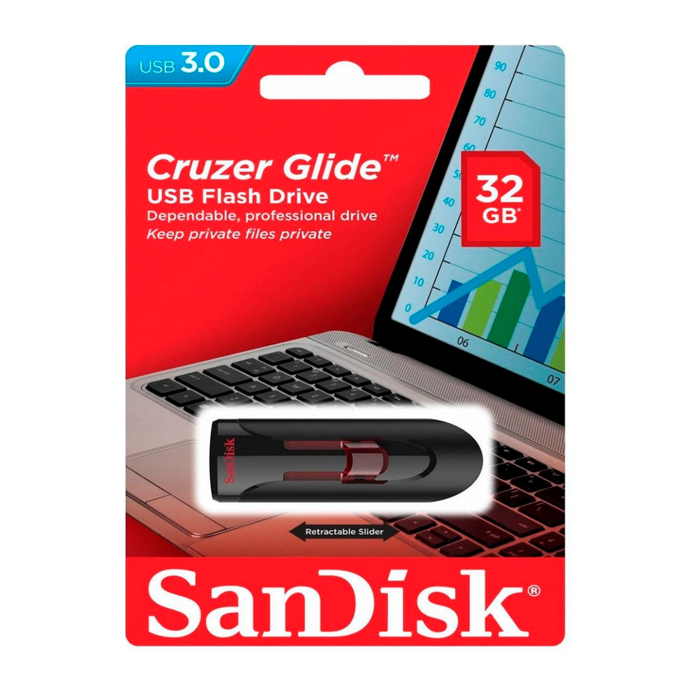 SDCZ600-032G-G35.jpg Memoria USB SanDisk Cruzer Glide 3.0 32GB - Imagen 1