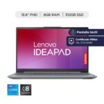 Portátil Lenovo IP Slim 3 15IAH8 Intel Core i5 12450H 15,6 Pulgadas FHD Touch Memoria 8GB Estado Solido 512GB Linux con Lector de Huella Color Gris - Imagen 2