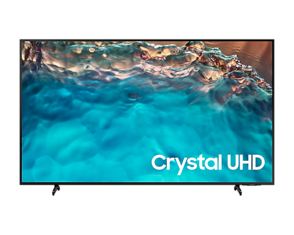 Televisor Samsung FLAT LED Smart TV 50 pulgadas Crystal UHD 4K  /3,840 x 2,160 / DVB-T2 / HDR /LAN/ WIFI 5/ Control remoto Solar / Soporte ajustable / Bluetooth 5.2 / Google Meet / Multi view/ AirPlay 2 / Bixby desde el control /modo ambiente/ Modo Juego/ HDMI x 4/ USB x2-A /abre y edita archivos de Office/ control de voz/Garantía 1 año, Ficha técn
