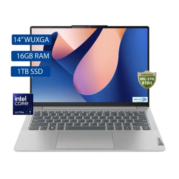 Portátil Lenovo IP Slim 5 14IMH9 Intel Core Ultra 7 155H 14 Pulgadas FHD Memoria 16GB Estado Solido 1TB Windows 11  Color Gris
