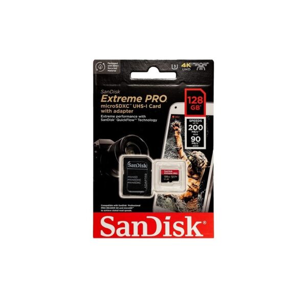 MicroSD SanDisk Extreme Pro UHS-I con adaptador 128GB